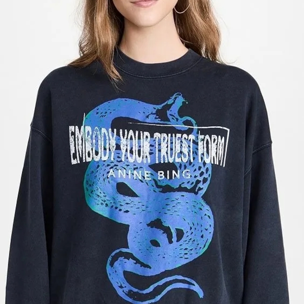 Jaci Viper Sweatshirt in Washed Black
ANINE BING